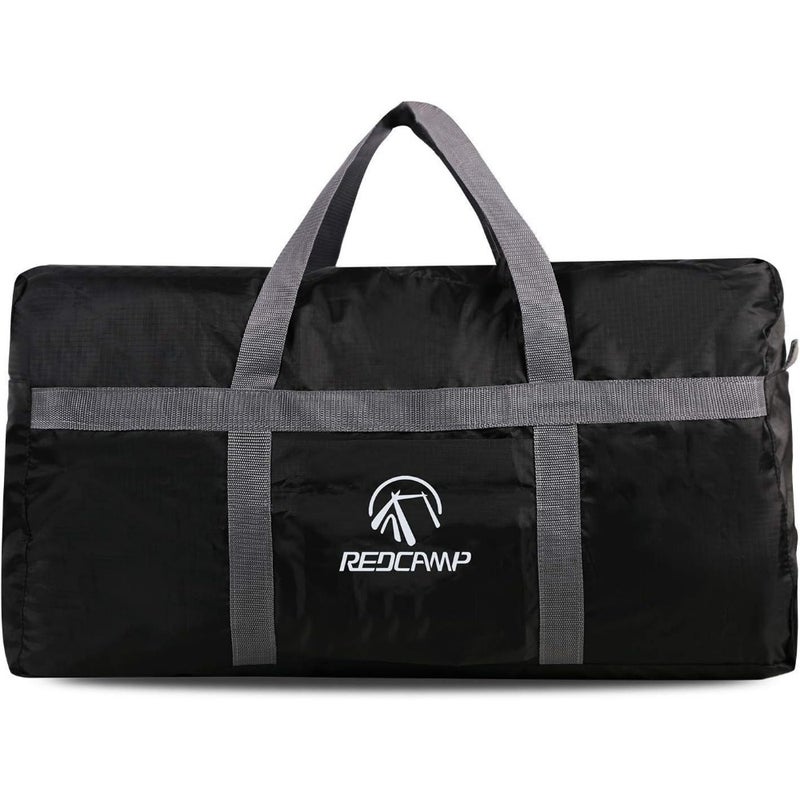 Travel bag for outdoor sports, waterproof polyester, black, foldable lightweight design with 75L/96L/100L capacity - Image 2