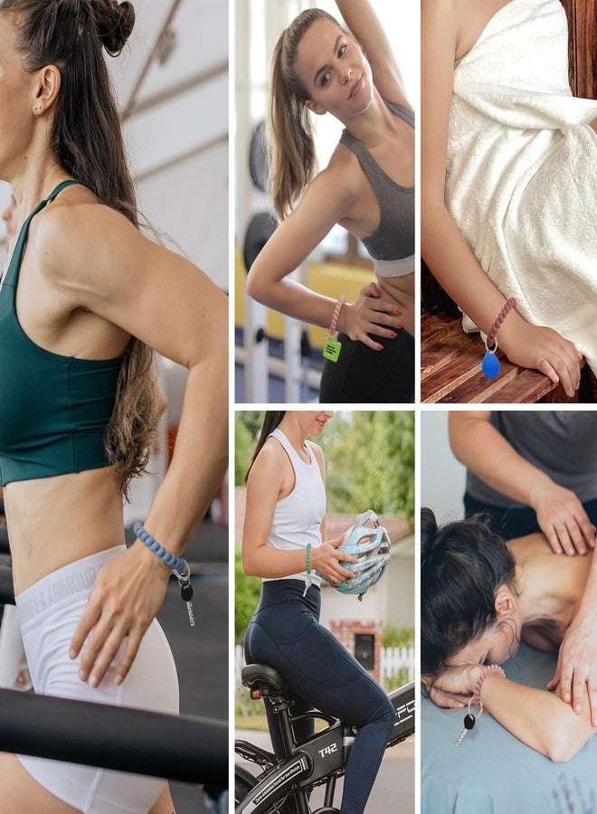 QIUTIMIY 6PCS Wristlet Keychain(Matte Medium), Colorful Spiral Coil Hair Tie for Women, Sauna Accessaries Wrist Coil Key Ring Key Holder - Image 2