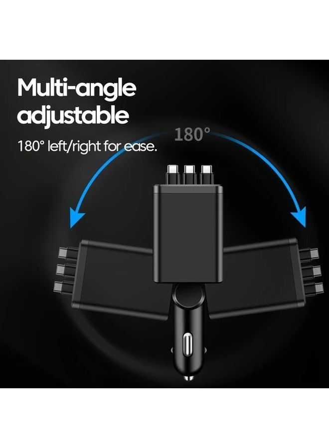 Black M14 7 In 1 Car Charger PD Fast Charge Voltage Monitor Adjustable Angle - Image 5