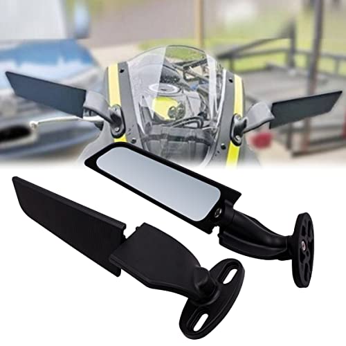 Sorax 360 Adjustable Wind Wing Rearview Mirrors Most Of The Fully-Faired Bikes Yamaha R15 V4M, R15 V4, R15 V3 | Kawasaki Ninja 250 300 400 Suzuki GSX250R (Pack of 2) - Image 1