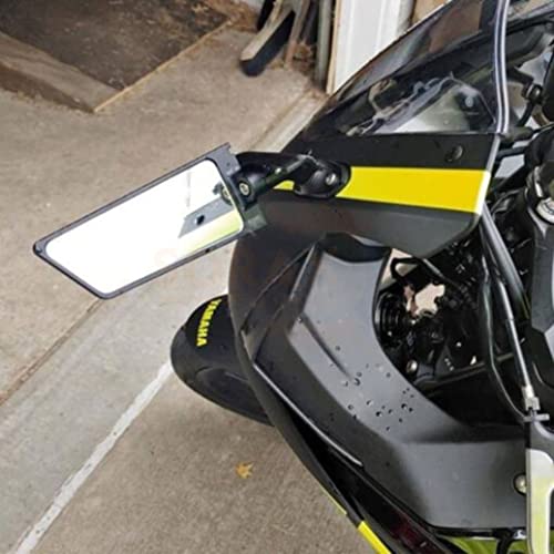 Sorax 360 Adjustable Wind Wing Rearview Mirrors Most Of The Fully-Faired Bikes Yamaha R15 V4M, R15 V4, R15 V3 | Kawasaki Ninja 250 300 400 Suzuki GSX250R (Pack of 2) - Image 5