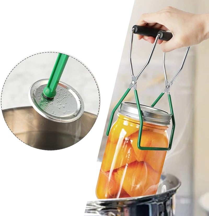 6PCS Canning Supplies Starter Kit with Jar Lifter Funnel Wrench Tongs for Beginners - Image 4