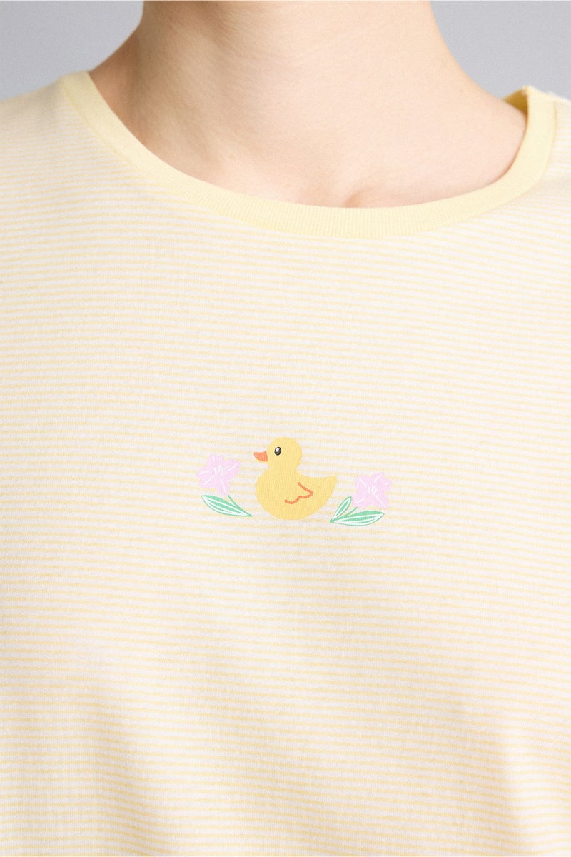 DeFacto Yellow Woman Regular Fit Crew Neck Knitted Dress Casual - Image 4