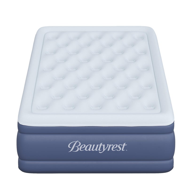 Beautyrest Beautyrest 17 Supreme Air Auto ShutOff Air Mattress with Builtin SureLock Pump PunctureResistant DuraVinyl Raised Edge Support Supports 650 lbs Best for Home Camping Guests Twin