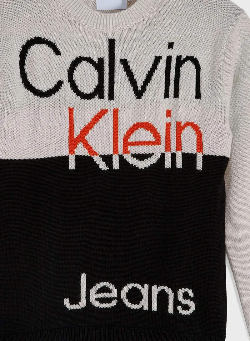 Calvin Klein Jeans Logo Printed Crew Neck Sweater