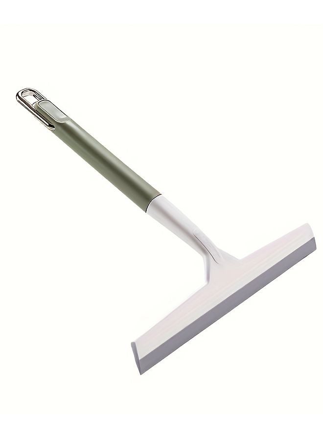 1pc Green Ergonomic Glass Cleaner Squeegee With Non Slip Grip Hanging Holes - Image 1