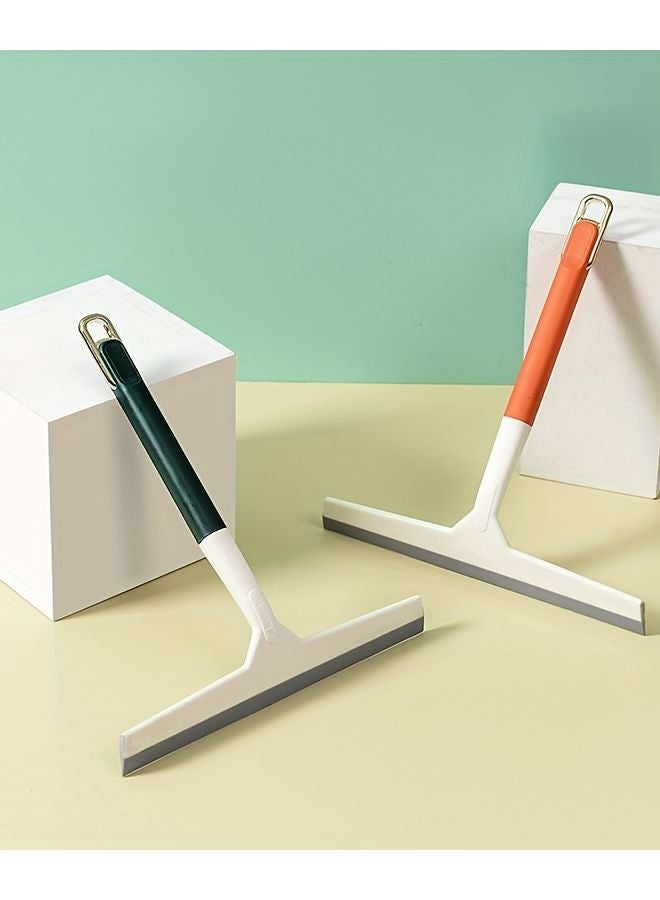 1pc Green Ergonomic Glass Cleaner Squeegee With Non Slip Grip Hanging Holes - Image 3
