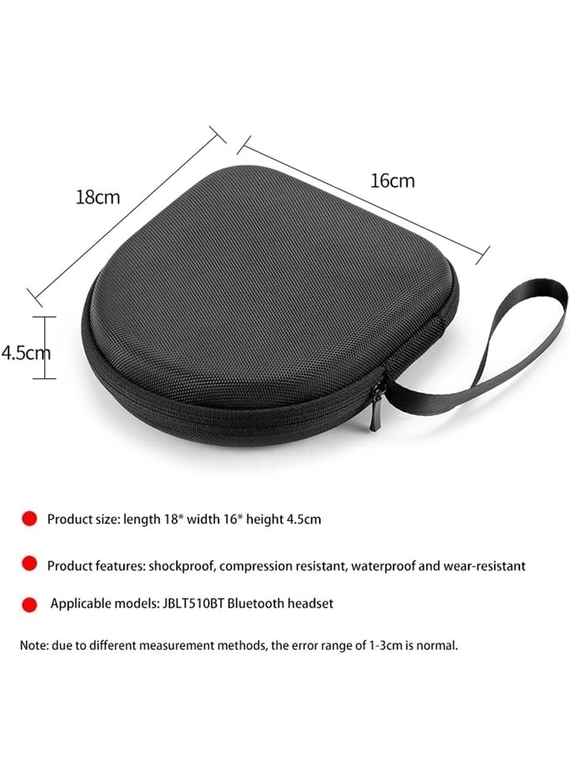 ChicAbode حقيبة حماية صلبة مقاومة للصدمات لسماعات JBL Tune 510BT - سوداء للسفر - Image 5