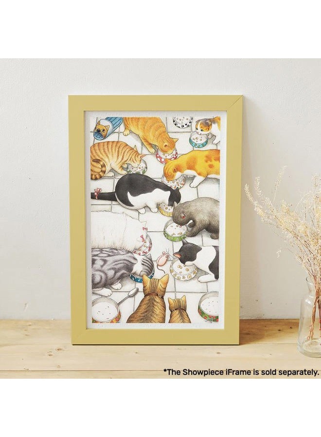 Pintoo Jigsaw Puzzles 1000 Piece for Adults - Smart - Cats Chow Down Beautiful Plastic Puzzle for Home Decor Zero Dust Easy Storage [H2864] - Image 2