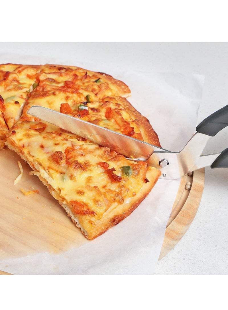 NIBEMINENT Pizza Scissors Cutter with Sharp Food Grade Stainless Steel Blade and Handle Soft Multifunctional Kitchen - Image 2