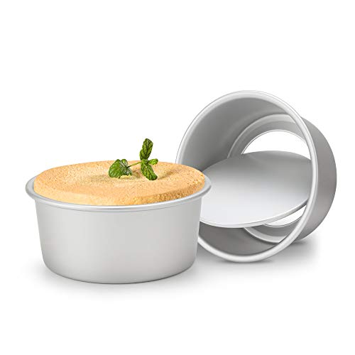 Beasea 6 Inch Round Cake Pan Set of 2, Nonstick Aluminum Alloy Cheesecake Pan with Removable Bottom for Oven Baking - Image 1