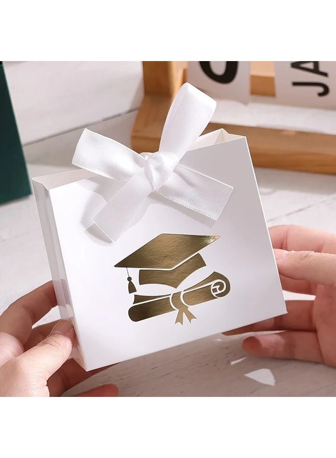 صندوق هدايا التخرج الأخضر مع علبة حلوى بتصميم شهادة ل و - Image 5