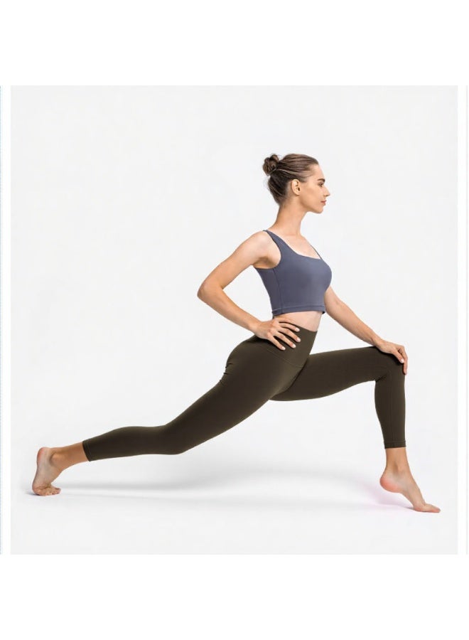 NIBEMINENT Essential/Pure&Plain 7/8 Leggings, High Waisted Compression Soft Pants Workout Athletic Yoga Pants 24" - Image 2