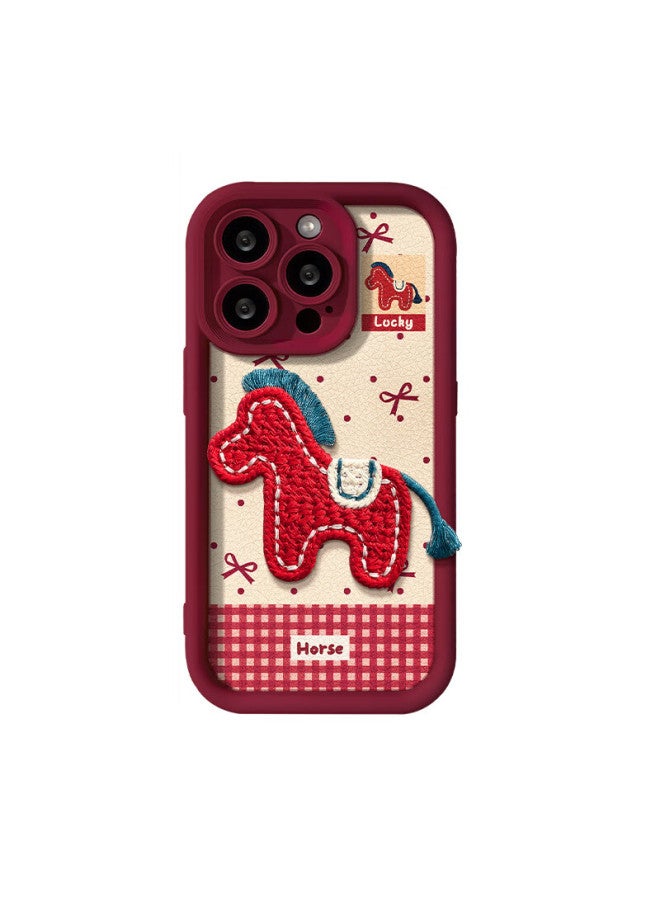 Zitai Apple Iphone 17 Case Iphone 17 Pro Lambskin Texture Full Coverage Shockproof Red Case For Birth Year - Image 4