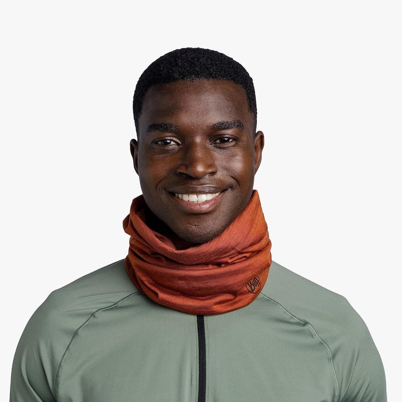 BUFF Lightweight Merino Wool Neck Gaiter - Solid Cinnamon - Image 2