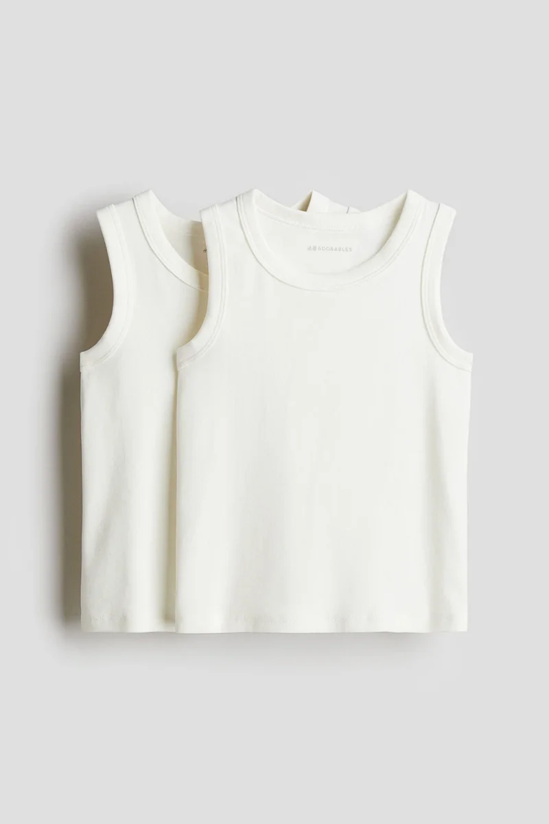 اتش اند ام 2-pack pima cotton vest tops