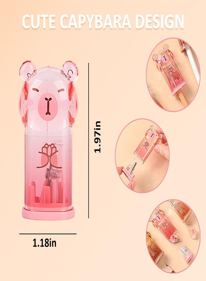 Daphilly Cute Capybara Stationery Set,Kawaii School Supplies,Including 3Pcs Cute Capybara Pencil Sharpeners, for Kawaii Office School Home Supplies - Image 4