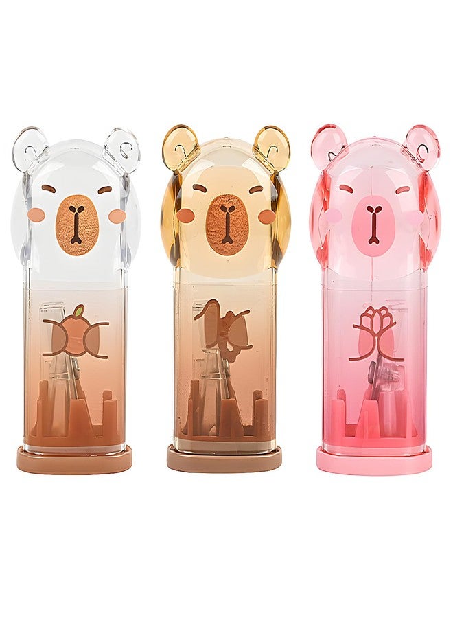 Daphilly Cute Capybara Stationery Set,Kawaii School Supplies,Including 3Pcs Cute Capybara Pencil Sharpeners, for Kawaii Office School Home Supplies - Image 1