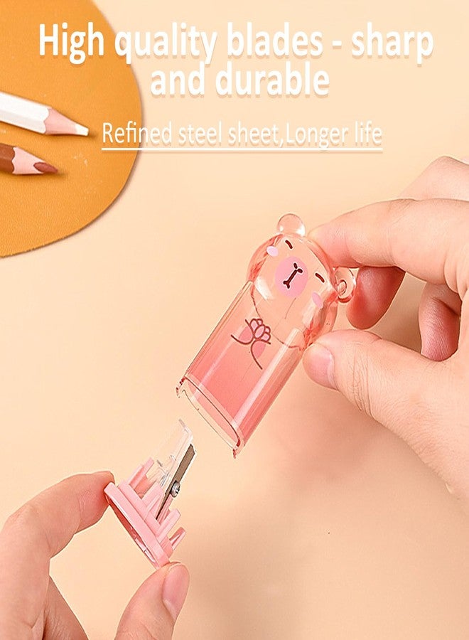 Daphilly Cute Capybara Stationery Set,Kawaii School Supplies,Including 3Pcs Cute Capybara Pencil Sharpeners, for Kawaii Office School Home Supplies - Image 2