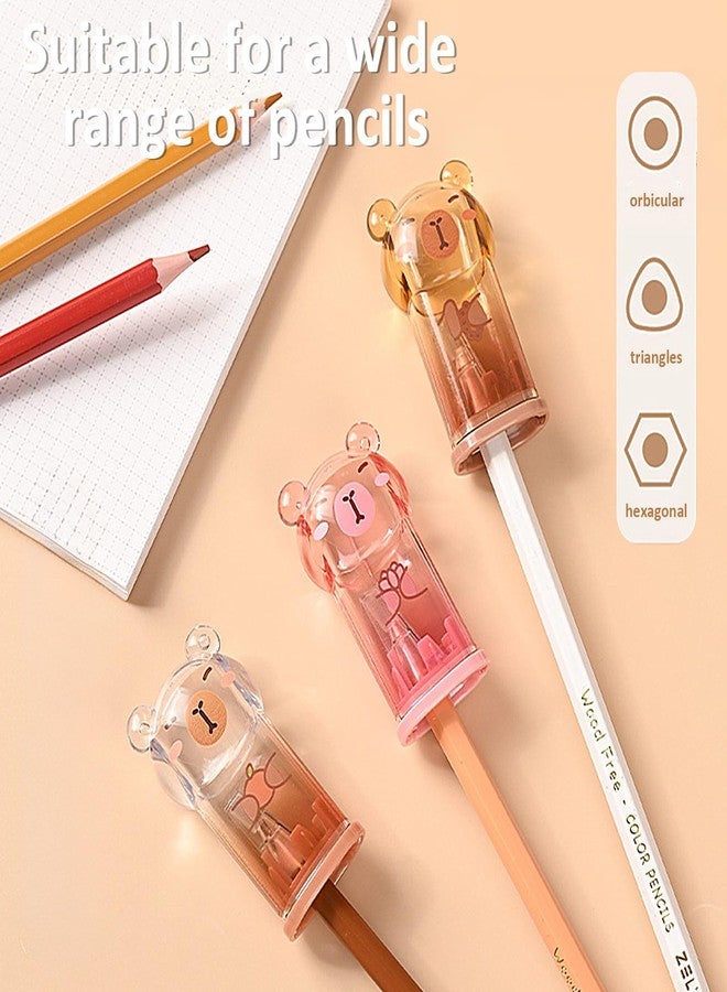 Daphilly Cute Capybara Stationery Set,Kawaii School Supplies,Including 3Pcs Cute Capybara Pencil Sharpeners, for Kawaii Office School Home Supplies - Image 5