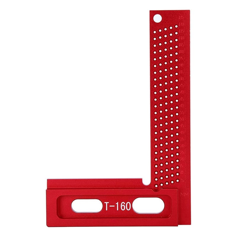 T 160 Marking Ruler, Aluminum Alloy Hole Ruler, Wear Resistant Woodworking Ruler, Carpenter Measuring Tool, Wood Marking Ruler for Construction - Image 1