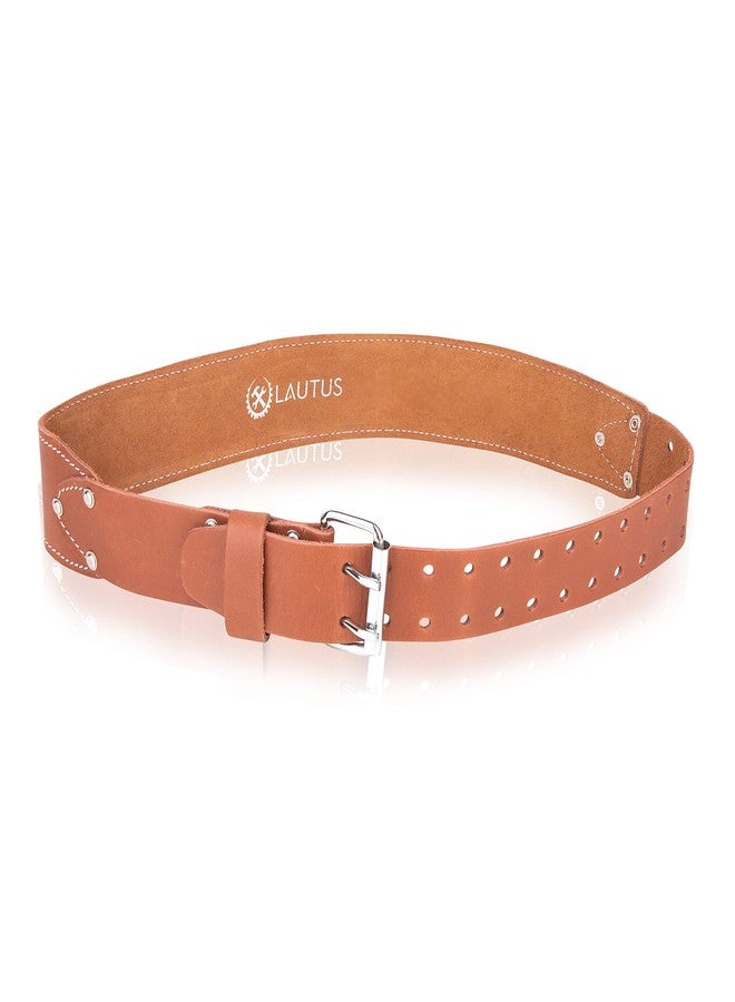 LAUTUS 3-Inch Tapered Work Belt in Heavy Oiled Tanned Leather| 32-Inch to 46-Inch | Brown| - Image 2
