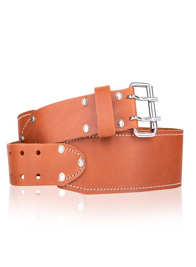 LAUTUS 3-Inch Tapered Work Belt in Heavy Oiled Tanned Leather| 32-Inch to 46-Inch | Brown| - Image 1