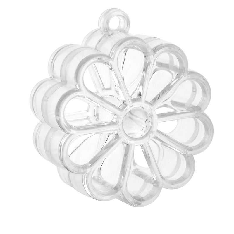 Hammont Tree Ornaments  Acrylic Flower Shaped Fillable Christmas Ornaments  Great for Party Favors  Gifts  Crafts 12 Pack