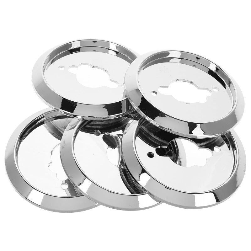 Universal Gas Stove Rotating Switch Knob Base 5PCS ABS Plastic Silver Burner Cover Replacement - Image 2
