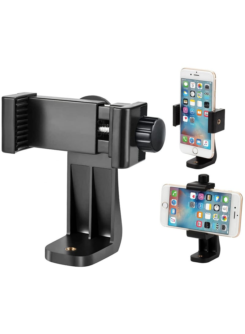 erorex Phone Tripod Mount Adapter Universal Tripod Cell Phone Holder Fits Any Smartphone & All Types of Tripods 4 Inch Standard Screw Rotating Vertical And Horizontal  - Image 1