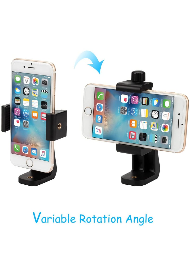 erorex Phone Tripod Mount Adapter Universal Tripod Cell Phone Holder Fits Any Smartphone & All Types of Tripods 4 Inch Standard Screw Rotating Vertical And Horizontal  - Image 4
