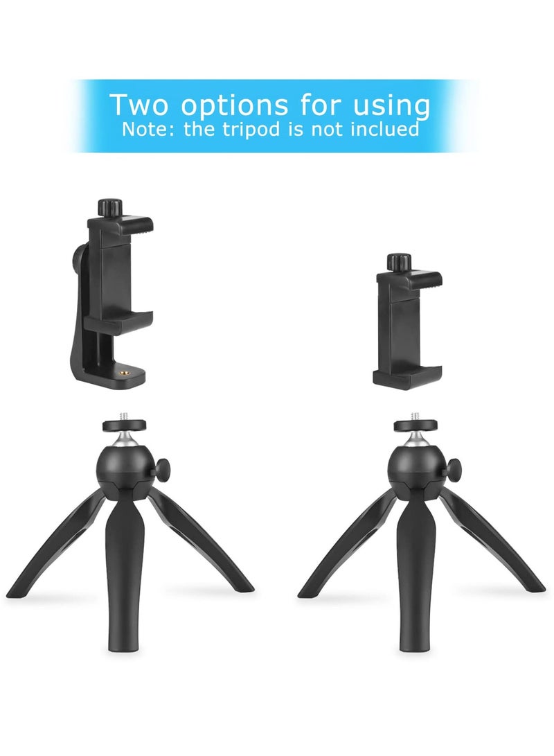 erorex Phone Tripod Mount Adapter Universal Tripod Cell Phone Holder Fits Any Smartphone & All Types of Tripods 4 Inch Standard Screw Rotating Vertical And Horizontal  - Image 3