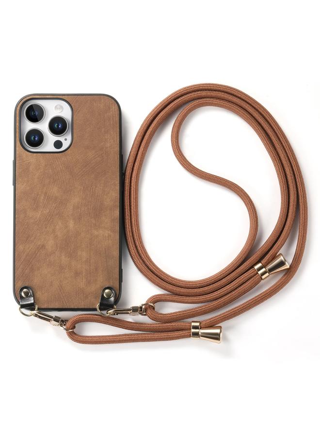 اس-توب جراب لهاتف iPhone 16 Pro Max مصنوع من الجلد العتيق مع غطاء خلفي من البولي كربونات وحزام كروس بودي - Image 2