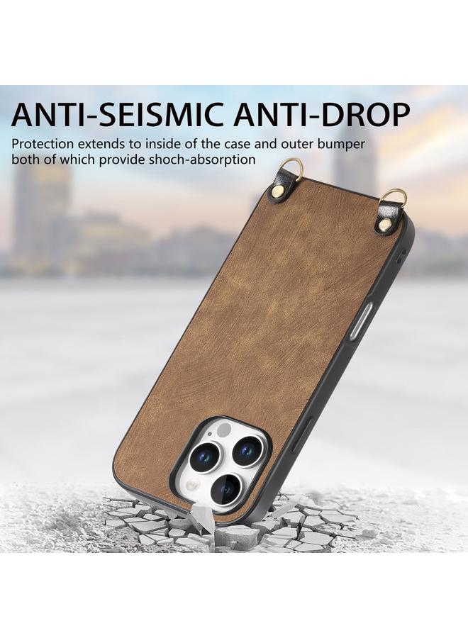 اس-توب جراب لهاتف iPhone 16 Pro Max مصنوع من الجلد العتيق مع غطاء خلفي من البولي كربونات وحزام كروس بودي - Image 4