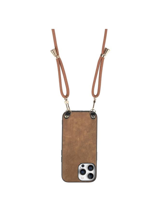 اس-توب جراب لهاتف iPhone 16 Pro Max مصنوع من الجلد العتيق مع غطاء خلفي من البولي كربونات وحزام كروس بودي - Image 3