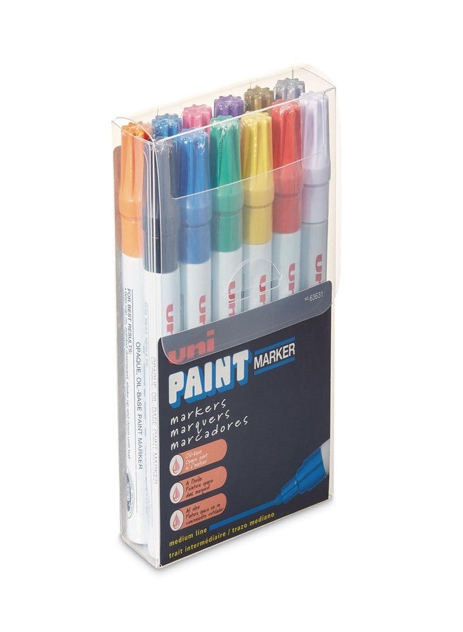 Rolodex علامات يوني-بينت، نقطة متوسطة، ألوان متنوعة، 12-عدد - Image 1