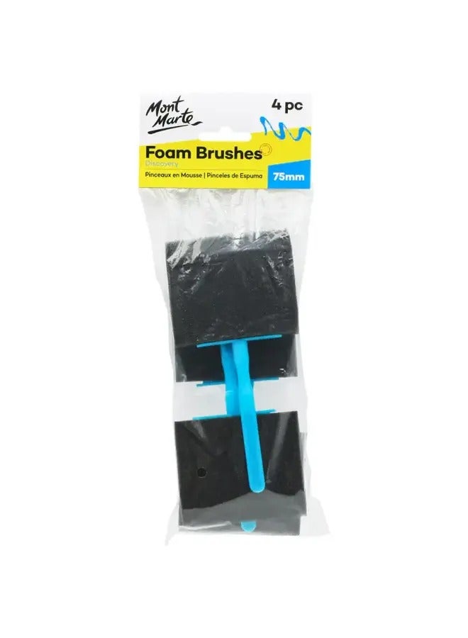 Montmarte Foam Hobby Brush Poly Bag 75mm - 4PC - Image 1