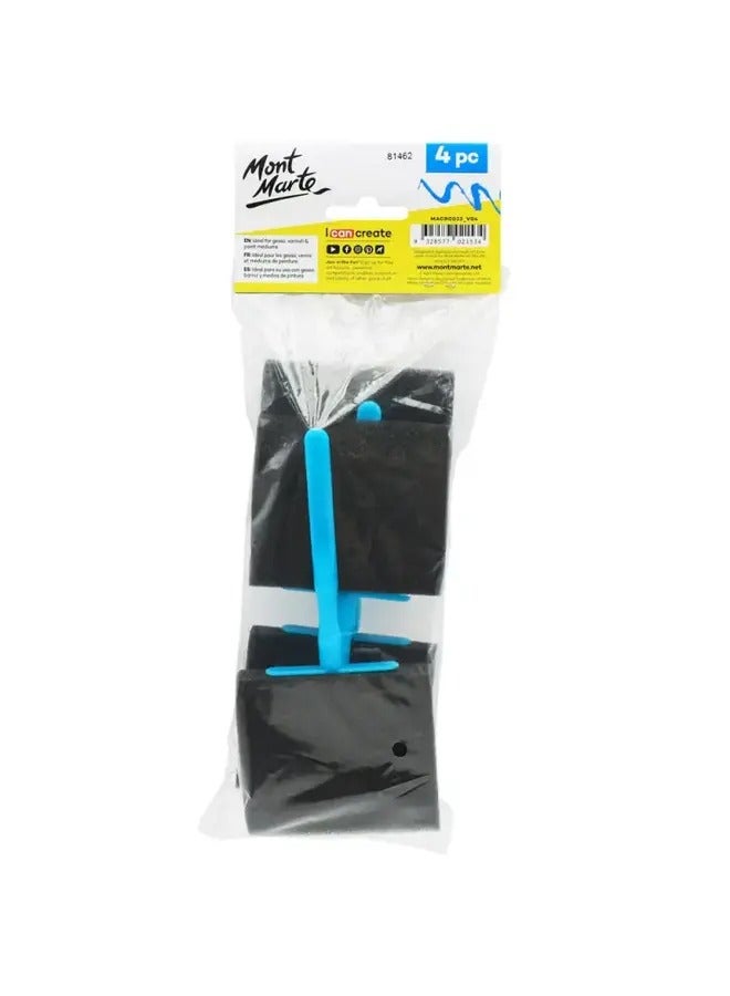 Montmarte Foam Hobby Brush Poly Bag 75mm - 4PC - Image 2
