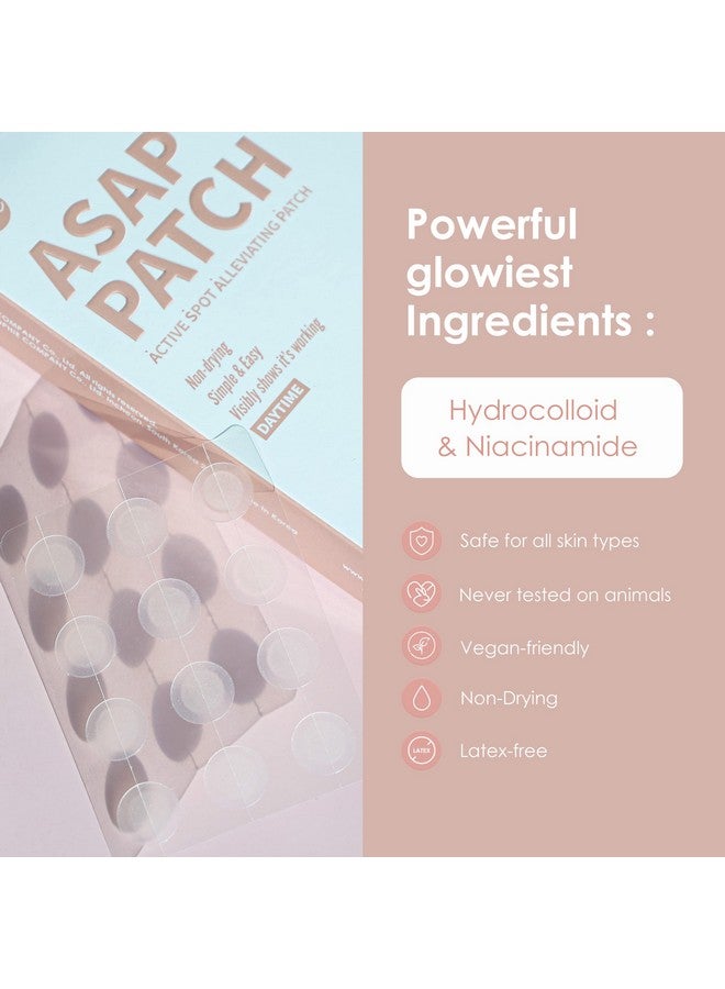 glowiest Asap Patch Daytime (39 Patches): Invisible Spot Treatment Premium Hydrocolloid & Niacinamide Vegan For All Skin Types - Image 4