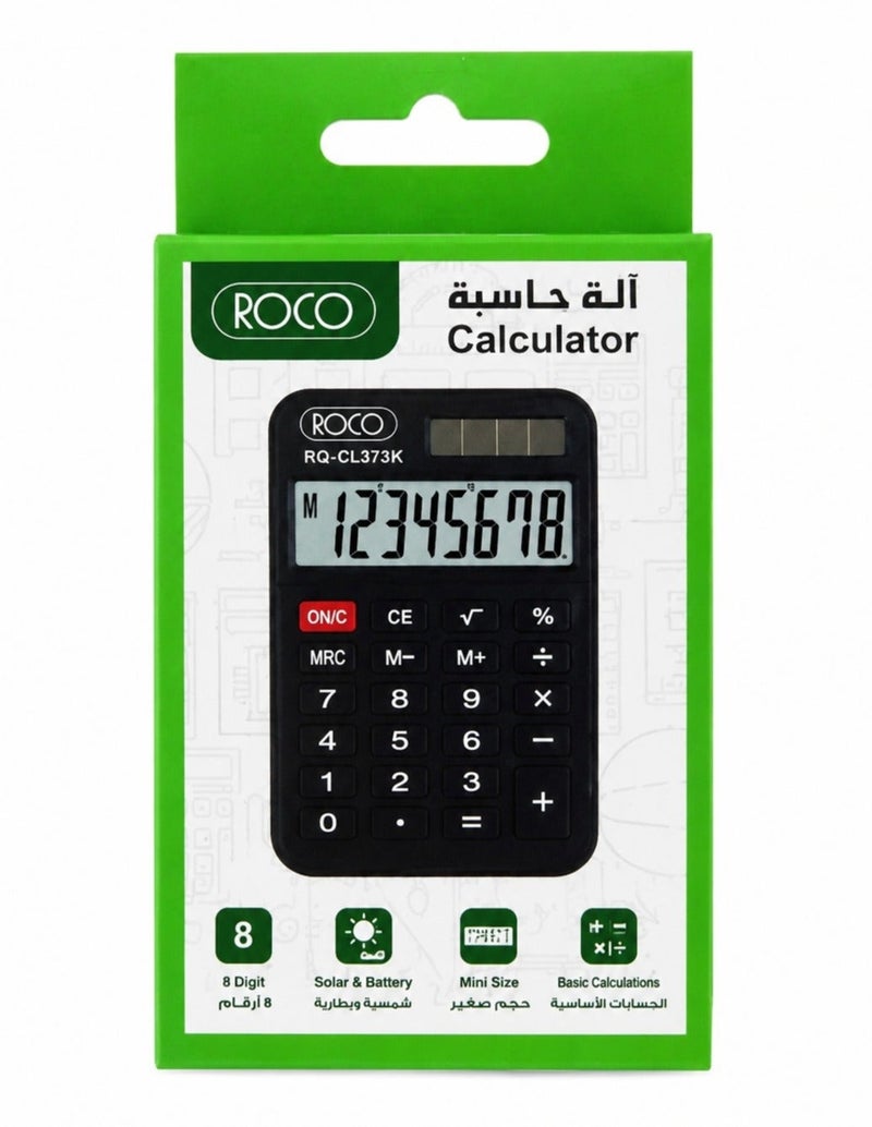 ROCO 8-Digit Pocket Calculator, Mini Portable Calculator for School, Office and Home Use - Image 1