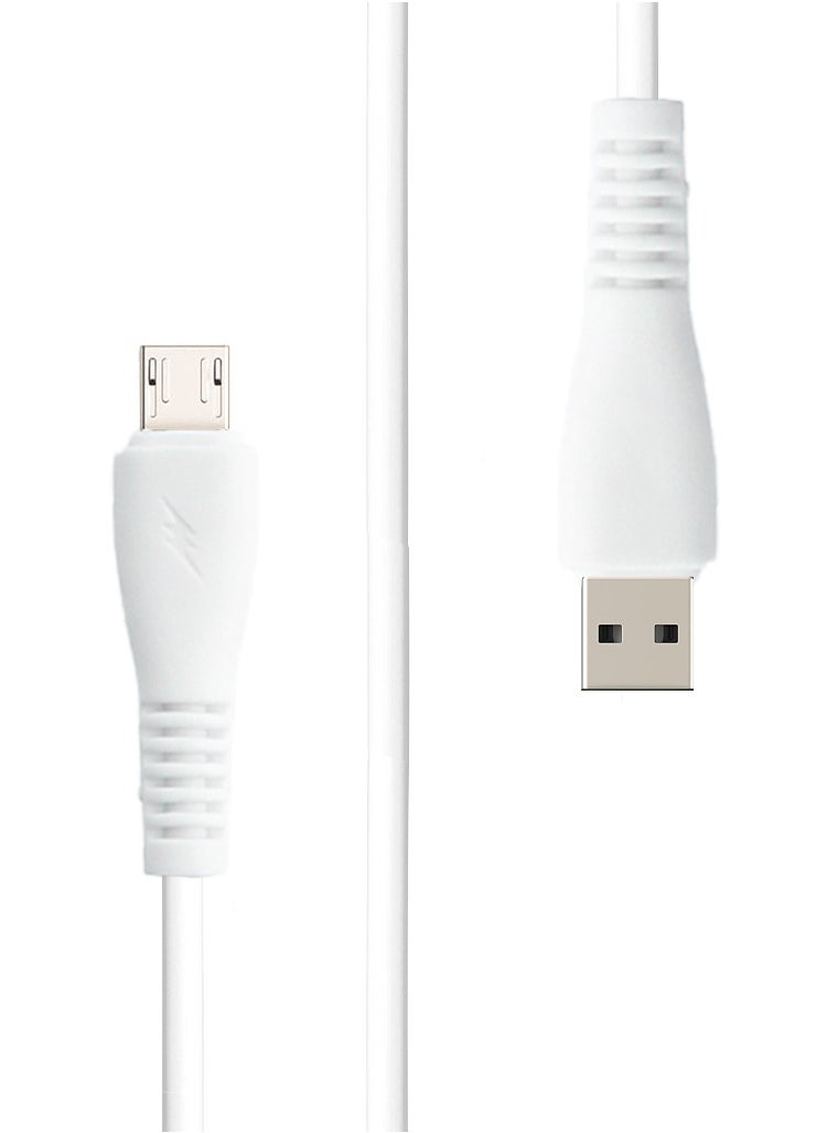 Generic USB-A to Micro Cable White Color 1 Meter  - Image 1