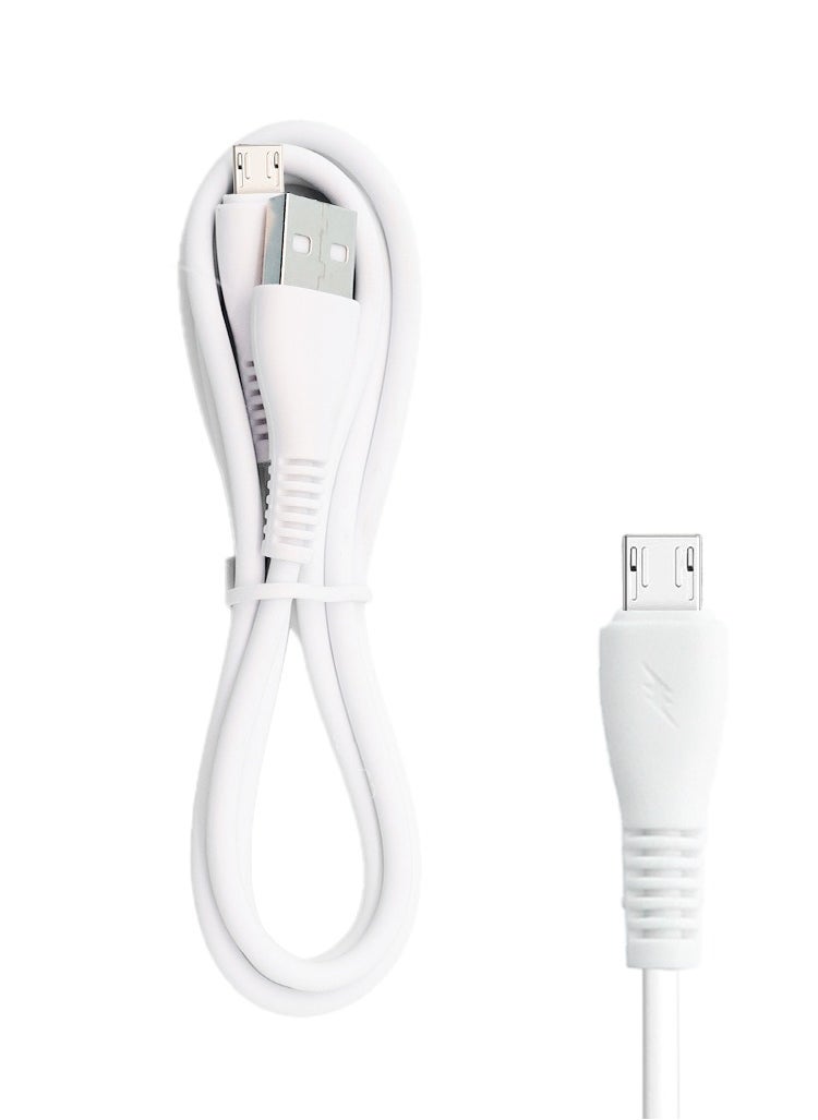 Generic USB-A to Micro Cable White Color 1 Meter  - Image 2