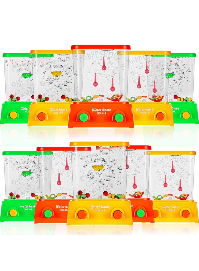 Sumind 10 Pieces Handheld Water Game Arcade Water Ring Water Tables for Beach Toys Party Favor Fish Rings Fun Game for Different Ages Basketball Fun Present for Men Pastime, Without Water (Classic Style) - Image 1