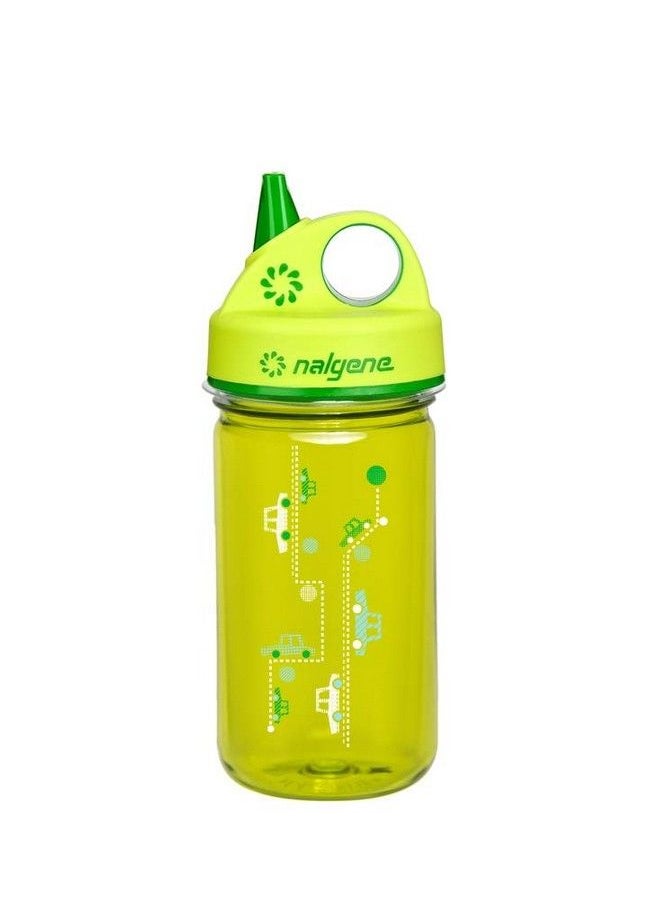Nalgene - Tritan Grip Gulp Water Bottle 12 Oz. Cars Green/Green - Image 1