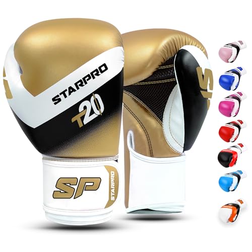 Starpro Boxing Gloves with Wrist Support & Protection Sparring Training Bag Gloves for Men & Women 8oz 10oz 12oz 14oz 16oz - Image 1
