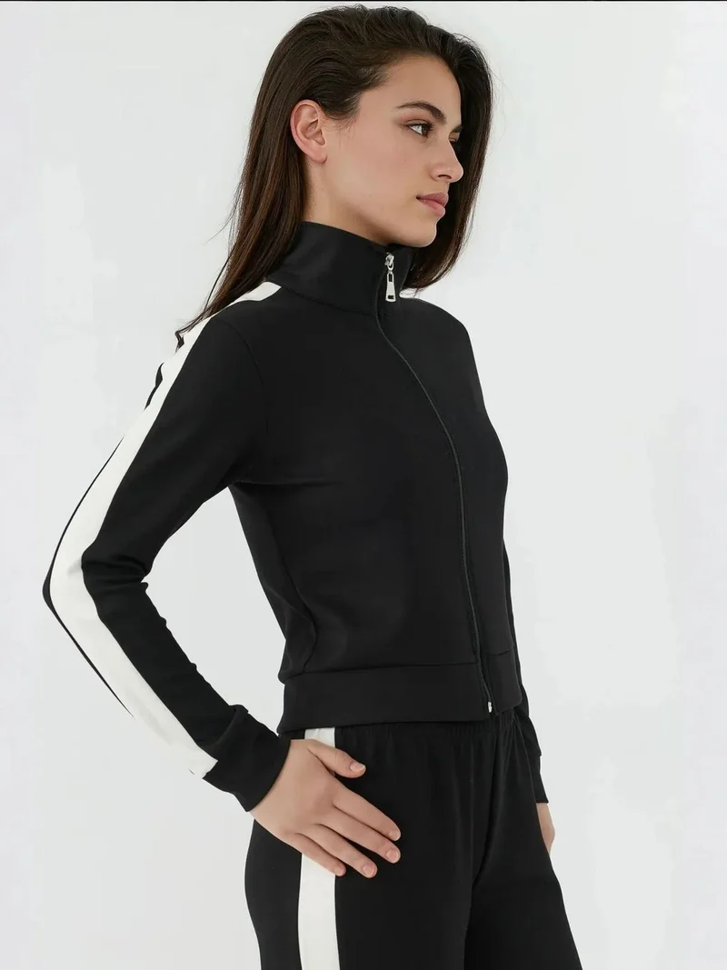 HICCUP Soft Touch Modal Stand Collar Sports Jacket