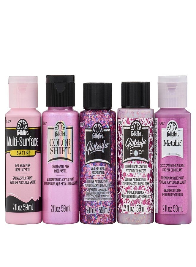 FolkArt Best Acrylic Craft Featuring 5 Premium Pink Formulas, 96424 Paint Set - Image 1