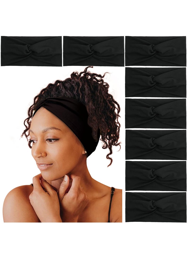 Tobeffect - Tobeffect Black Headbands for Women Non Slip Turban Headband Boho Elastic Head Band Hair Accessories Black Grace - Image 1