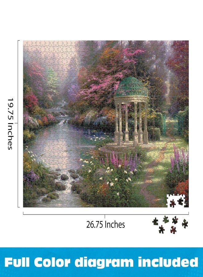 Ceaco - Thomas Kinkade - Garden - 1000 Piece Jigsaw Puzzle Challenging and Colorful Puzzle for Adults – Precision-Cut Pieces, Beautiful Artwork, and Hours of Relaxing Fun - Image 3