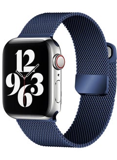 Stainless Steel Milanese Loop Band For Apple Watch 38mm Blue